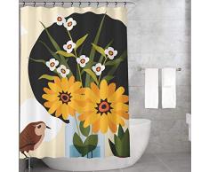 Bonamaison Rideau de Douche en Polyester Multicolore 155 x 220 cm