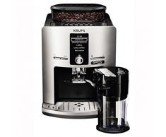 Krups EA82FE Cafetière (autonome, entièrement automatique, machine expresso, grains de café, tactile) Argenté 12 tasses 1,7 l