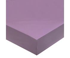Blanc des Vosges Uni 57 fils Drap housse Coton Prune 90 x 190 cm bonnet de 27 cm