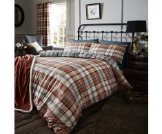 Catherine Lansfield Heritage Kelso Check Parure de draps 280x210x1 cm Orange