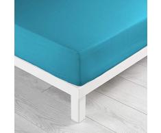 douceur dintérieur drap housse 2 personnes 140x190 cm lina outremer