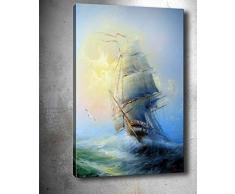 Bonamaison Peinture sur toile, multicolore, 40 x 60 cm - Conçu et fabriqué en Turquie