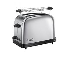 Russell Hobbs 23310-56 Toaster Grille Pain 1670W Chester Inox, 2 Fentes, Chauffe Viennoiseries, Rapide