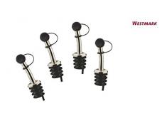 Westmark Spiritueux de Bec verseur pour Bouteilles, Bouchon en Plastique/Laiton, sans Nickel, Classic Standard Noir/Argent, Laiton, Vert foncÃ©, 12er Pack