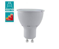 Eglo Ampoule LED GU10 à intensité variable 5 W équivalent 65 W 400 lm GU10 Blanc chaud 3000 Kelvin, LED GU10 à 5 cm