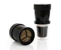 Finum COFFEE SPRINTER Filtre Ã cafÃ© permanent - Filtre Ã cafÃ© pour une tasse rÃ©utilisable - Filtre permanent en acier inoxydable - Filtre simple tasse pour le voyage et la maison