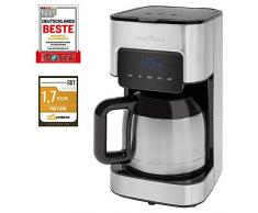 ProfiCook PC-KA 1191 Machine à café électronique avec fonction de sélection de saveurs et de contrôle tactile et verseuse isotherme en acier inoxydable double paroi