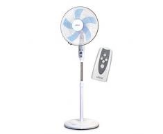 Ufesa RF1450 Ventilateur sur Pied 40 cm de diamètre Ultra Fresh 5 avec 5 hélices pour fournir Un débit dair Plus élevé, Constant et homogène, 3 Vitesses, télécommande, Base Ronde
