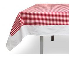 Soleil dOcre Nappe carrÃ©e 180x180 cm Vichy Rouge, Coton, 180 X 180 cm