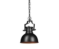 Relaxdays Lampe Ã suspension industriel luminaire plafond shabby retro vintage diamÃ¨tre 21 cm LED, noir