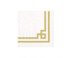 Caspari Rive Gauche Serviette de Table DorÃ©/Blanc
