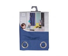 douceur dintérieur rideau a oeillets 140x280 cm microfibre absolu indigo