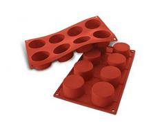 Silikomart 20.028.00.0060 SF028 Moule Forme Cylindre 8 CavitÃ©s Silicone Terre Cuite