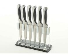 FK Automotive Set de Couteaux Valencia de Cuisine 6 pièces Bloc en Acrylique