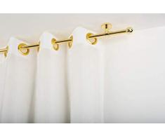 Tringle à Rideaux: à 20 mm sans Anneaux, L. 300 cm. en Laiton Poli â Complet