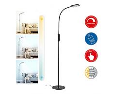 Briloner Leuchten 1296-015 Lampadaire Ã LED avec variateur dintensitÃ© et tÃ©lÃ©commande 700 LM Noir 8 W