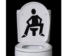 TATOUTEX Stickers WC Homme - Vert Forêt, L 70cm x H 91cm