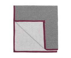 Sabot Living Plaid imprimé géométrique Mini avec Passepoil, Lin, Beige, 1 Place, 200 x 110 x 3 cm