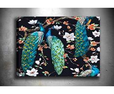 Bonamaison Peinture sur toile, multicolore, 70 x 100 cm - ConÃ§u et fabriquÃ© en Turquie