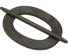 Gardinia Embrasse Ovale wengé 12/9,5 cm, Wood