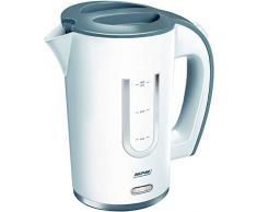 Mini-bouilloire MPM, CapacitÃ© de 0,5 l, Bouilloire Ã©lectrique de voyage, ArrÃªt automatique, ThÃ©iÃ¨re Ã©lectrique avec une puissance de 1000 W, Blanc/gris, livrÃ© avec 2 gobelets / tasses en plastique