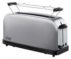 Russell Hobbs 21396-56 Toaster Grille-Pain Adventure, Fente Large Spécial Baguette, 6 Niveaux de Brunissage, Fonction Décongèlation - Inox