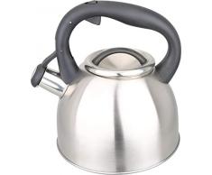 Kamberg - 0008114 - Bouilloire ThÃ©iÃ¨re sifflante 3 litres - Acier inoxydable - PoignÃ©e ergonomique - Tous feux dont induction