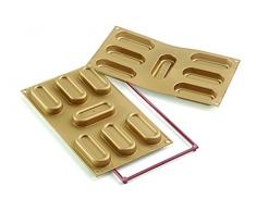 Silikomart 26.160.63.0063 SF160 Moule Slim Chic 7 Cavités Silicone Doré