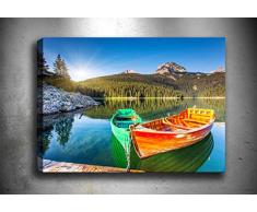 Bonamaison Peinture sur toile, multicolore, 40 x 60 cm - Conçu et fabriqué en Turquie