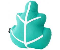 Paparajote Factory 180501 Coussin Motif Feuille Coton/Polyester Jade Vert 40 x 40 x 14 cm