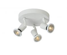 Lucide JASTER-LED - Spot Plafond - Ã 20 cm - LED - GU10 - 3x5W 2700K - Blanc