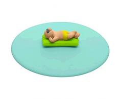 Lurch 210945 Couvercle de Tasse My lid-Beach Boys/Matze Matratze 8 pcs, Silicone, Multicolore, 20 x 15 x 10 cm