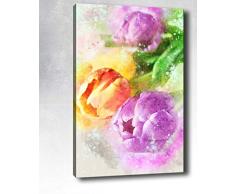 Bonamaison Peinture sur toile, multicolore, 30 x 40 cm - ConÃ§u et fabriquÃ© en Turquie