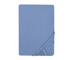 Biberna 77866/256/341 Drap Housse en Jersey Stretch pour un Lit Bleu OcÃ©an 140 x 200 cm Ã 160 x 220 cm
