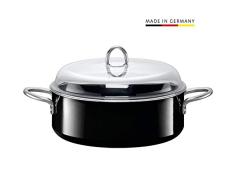 Silit 2130209553 Cocotte avec Couvercle, Ãmail, Noir, 33,5 x 30,5 x 19 cm
