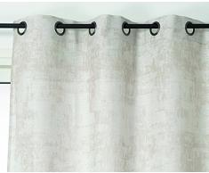 Linder Voilage Effet Béton, Polyester, Ecru, 140x275 cm