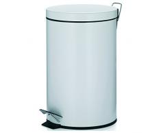 Kela 10929 poubelle Ã pÃ©dale 12 litres, mÃ©tal revÃªtement blanc, Cornell