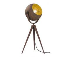 Action Lampe de Table Métal E27 60 W Antique Marron 20 x 24,5 x 56 cm