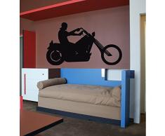 TATOUTEX Stickers Chopper et Biker - Argent, L 140cm x H 83cm