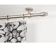 InCasa Tringle Ã Rideaux: Ã 20 mm, L. 200 cm. en Acier satinÃ© â Complet