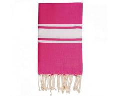 Moorish Idol - Fouta Traditionelle Unie- 100cm x 200cm- Fuschia