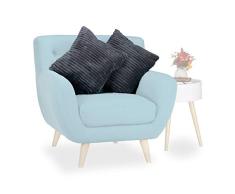 Relaxdays Coussins moelleux lot de 2 oreillers dÃ©co canapÃ© fauteuil polaire doux HxlxP: 15 x 40 x 40 cm, gris