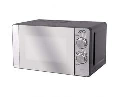 MD HOMELECTRO MMO-7710 Micro-ondes, Aluminium, 20 liters, Gris Métal Miroir