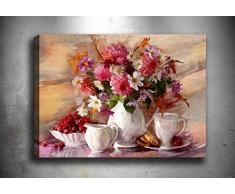 Bonamaison Peinture sur toile, multicolore, 30 x 40 cm - Conçu et fabriqué en Turquie