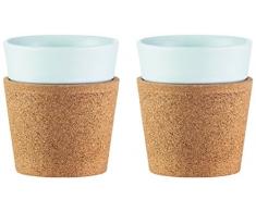 Bodum 11581-109 Porcelaine Bandeau LiÃ¨ge, 0,17 L, CÃ©ramique, LiÃ¨ge, Blanc, 7,4 cm, Lot de 2