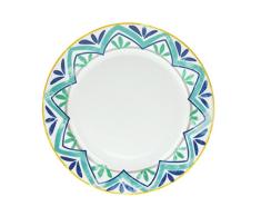 Tognana Olimpia Alhambra Lot de 6Â Assiettes Plates, Porcelaine, Multicolore, 6Â unitÃ©s