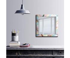 Bonamaison Décoration Murale Impression sur Miroir Encadré sur Toile, Dimensions: 50 x 50 Cm - Conçu et fabriqué en Turquie