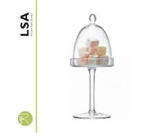 LSA LS 525407Â Service de Table Dome sur Base, 11Â cm, Verre, Transparent, 1,12Â x 1,12Â x 1,12Â cm