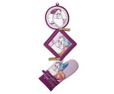 Disney tws63/09ma 7Â Nains Lot avec 2Â Supports de la Chaleur Gant de Toilette, Pot, Design timide