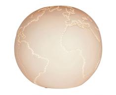 SEMA 97509 Lampe Porcelaine Globe, Blanc